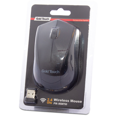 עכבר אלחוטי Gold Touch כולל סוללות - 1 יח'